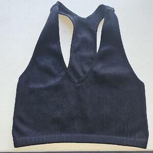 Free People Movement Black Ribbed Bralette. Sz M/L